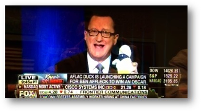 Aflac duck on TV