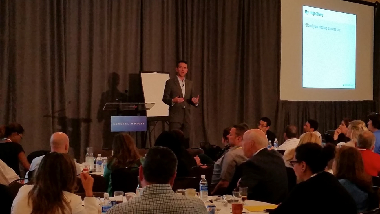 Here I am training GM's North American comms team
